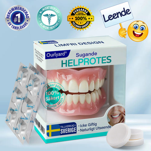 ✅ Tillverkad och skickad från Sverige | Ourlyard® Suction-fit Komplett Tandprotes 🍀