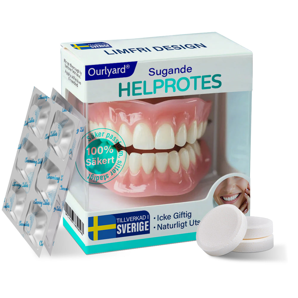 ✅ Tillverkad och skickad från Sverige | Ourlyard® Suction-fit Komplett Tandprotes 🍀