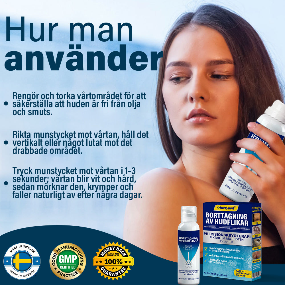 ✅ Officiell Flaggskeppsbutik | Ourlyard® TagRecede Kryobehandling Spray | Tar bort vårtor och hudflikar, lämplig för alla hudtyper.